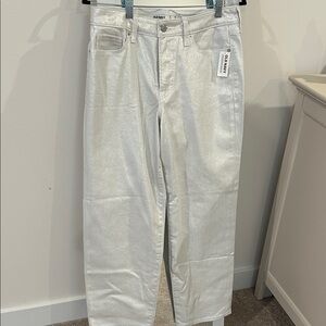 Old Navy Metallic Silver Jeans